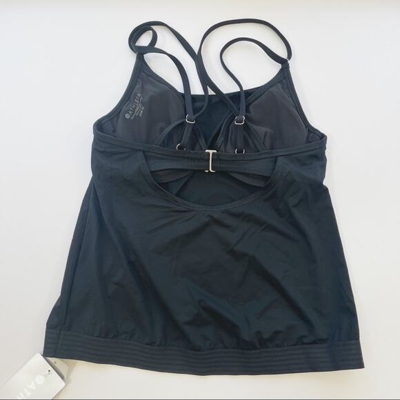 Athleta Cross Back Swim Tank Tankini Black 32 B/C - Picture 3 of 10